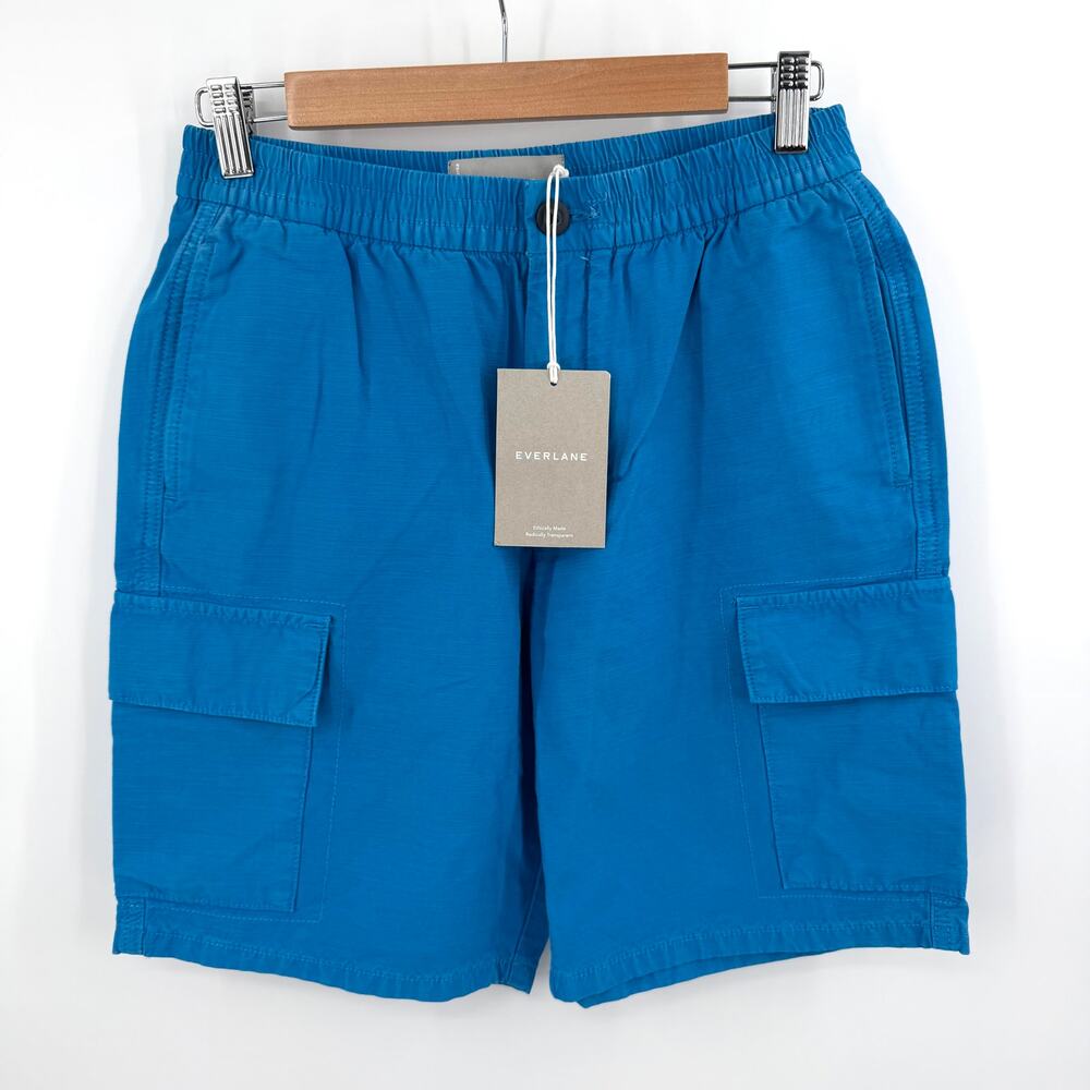 Everlane Linen Organic Cotton Shorts in blue Size S
